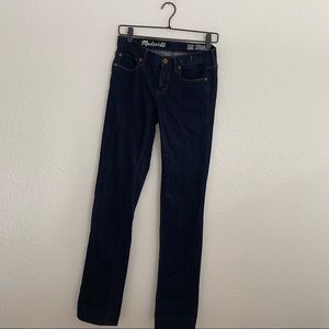 MADEWELL Women’s 26x34 Rail Straight Dark Denim Jean